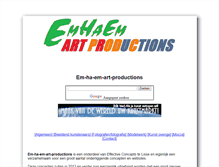 Tablet Screenshot of em-ha-em-art-productions.nl
